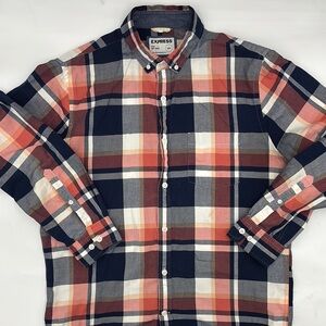 Express Soft Wash Cotton Slim Button-Down Shirt